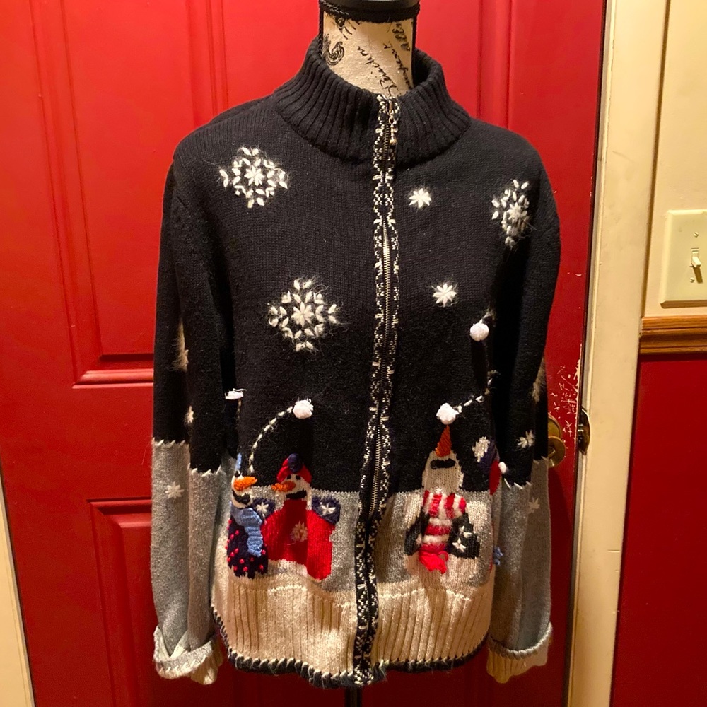 Cute Snowman Cardigan